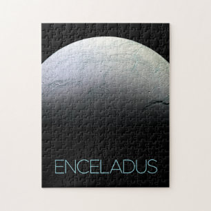 Outer Space, Cosmos, Solar System, Moon Enceladus Jigsaw Puzzle