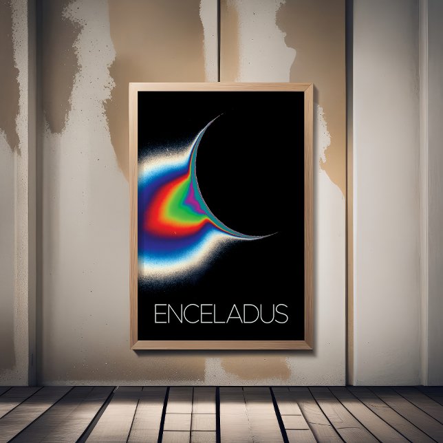 Outer Space, Cosmos, Solar System, Moon Enceladus Photo Print (Creator Uploaded)
