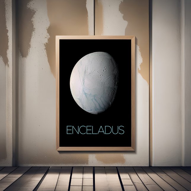 Outer Space, Cosmos, Solar System, Moon Enceladus Photo Print (Creator Uploaded)