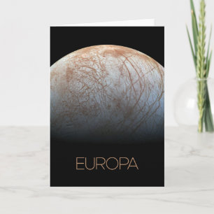 Outer Space, Cosmos, Solar System, Moon Europa Card