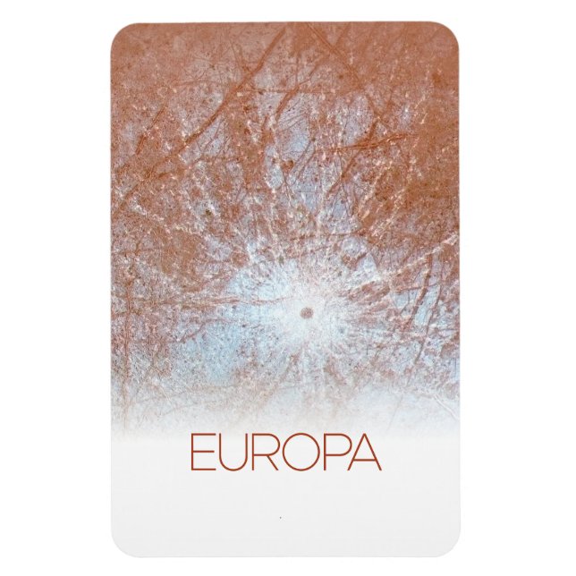 Outer Space, Cosmos, Solar System, Moon Europa Magnet (Vertical)