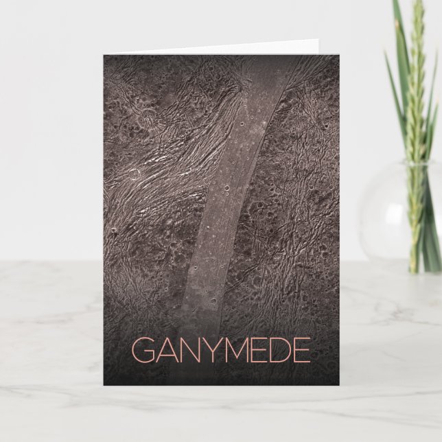 Outer Space, Cosmos, Solar System, Moon Ganymede Card (Front)