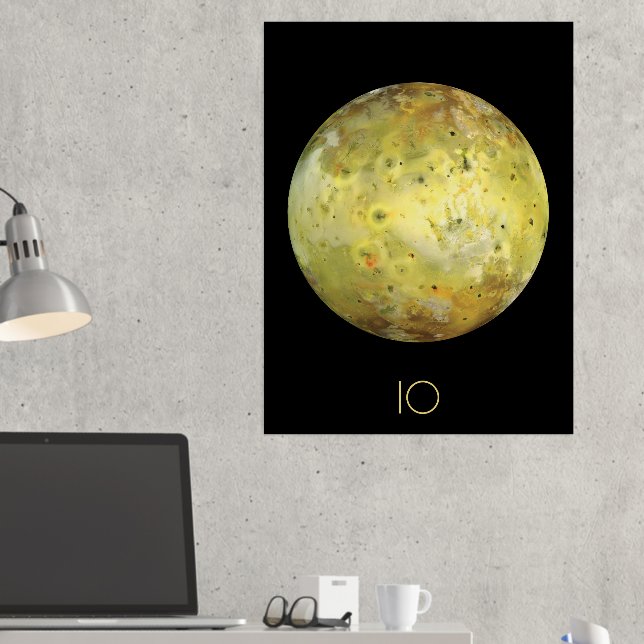 Outer Space, Cosmos, Solar System, Moon IO Foil Prints (In Situ (Desk 2))