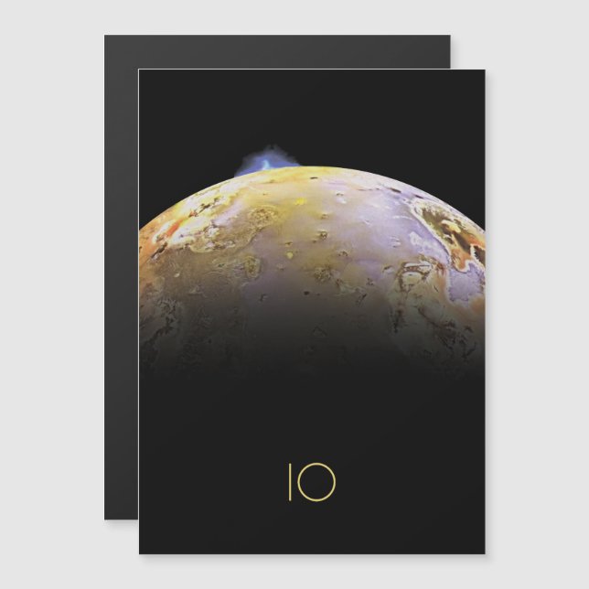 Outer Space, Cosmos, Solar System, Moon IO Magnetic Invitation (Front/Back)