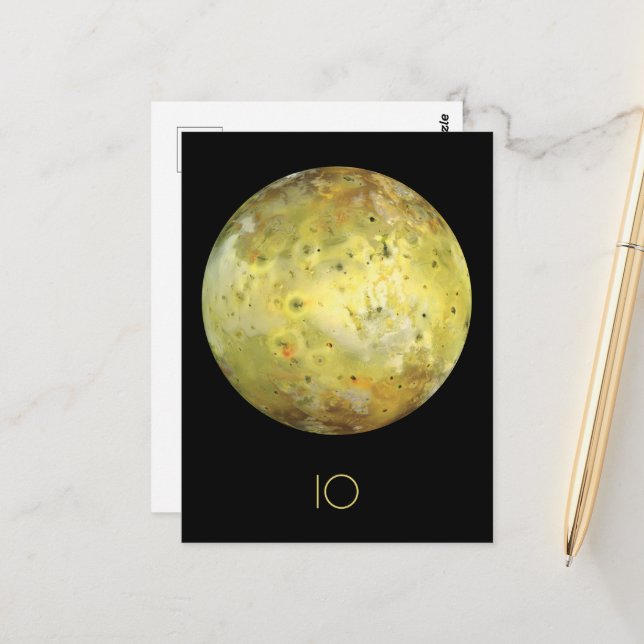 Outer Space, Cosmos, Solar System, Moon IO Postcard (Front/Back In Situ)