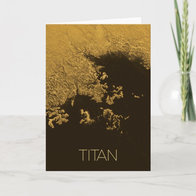 Outer Space, Cosmos, Solar System, Moon Titan Card (Front)