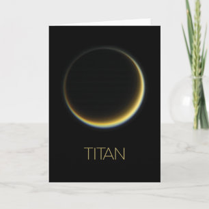 Outer Space, Cosmos, Solar System, Moon Titan Card