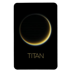 Outer Space, Cosmos, Solar System, Moon Titan Magnet