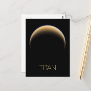 Outer Space, Cosmos, Solar System, Moon Titan Postcard