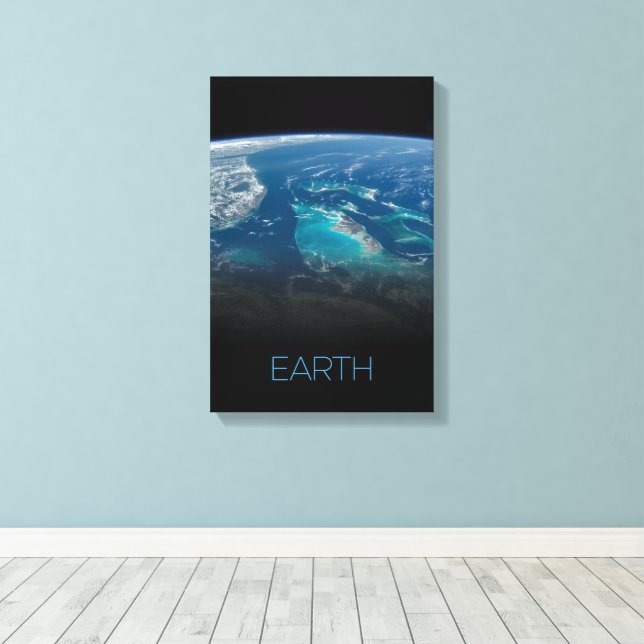 Outer Space, Cosmos, Solar System, Planet Earth Canvas Print (Insitu(Wood Floor))