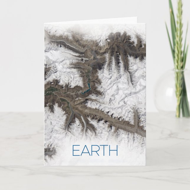 Outer Space, Cosmos, Solar System, Planet Earth Card (Front)