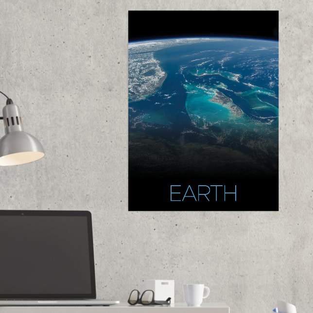 Outer Space, Cosmos, Solar System, Planet Earth Foil Prints (In Situ (Desk 2))