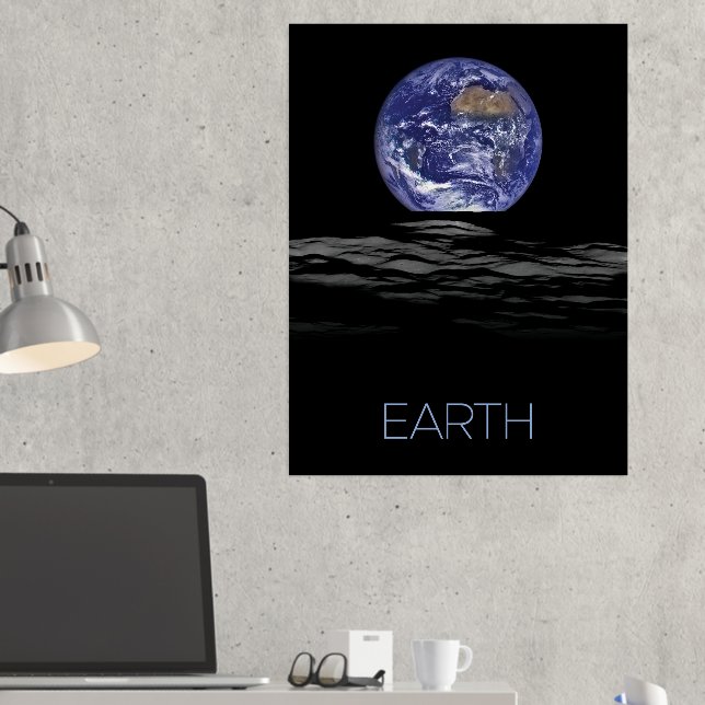 Outer Space, Cosmos, Solar System, Planet Earth Foil Prints (In Situ (Desk 2))