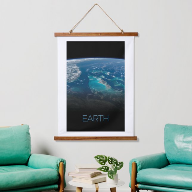 Outer Space, Cosmos, Solar System, Planet Earth Hanging Tapestry (Living Room)