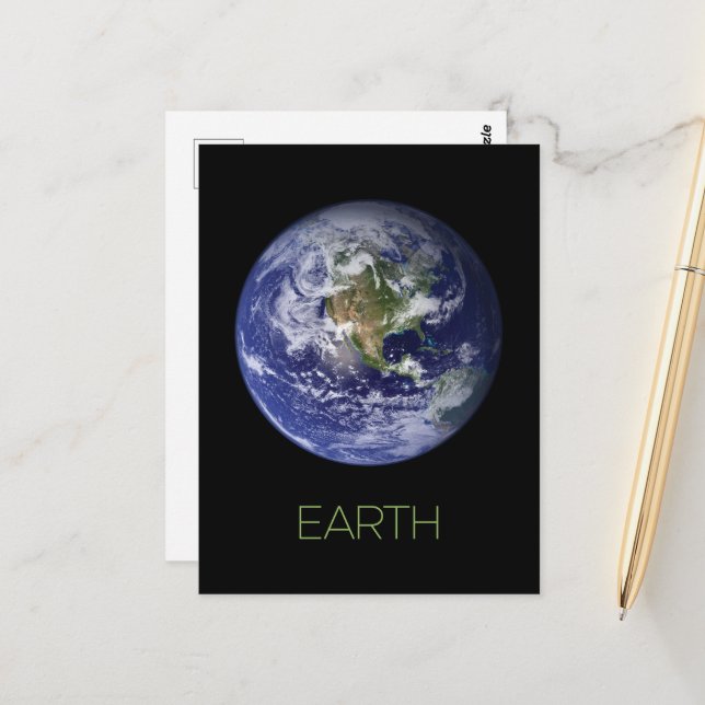 Outer Space, Cosmos, Solar System, Planet Earth Postcard (Front/Back In Situ)