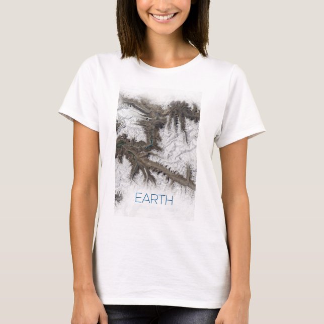 Outer Space, Cosmos, Solar System, Planet Earth T-Shirt (Front)
