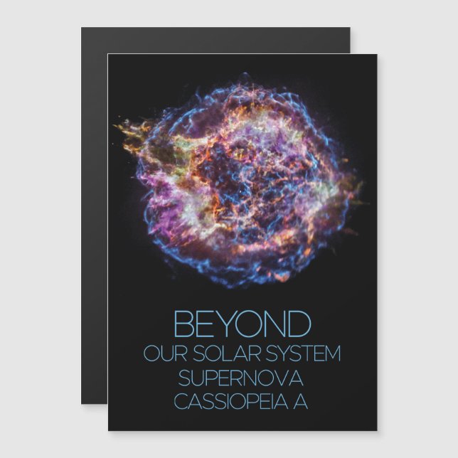 Outer Space, Cosmos, Supernova Cassiopeia A Magnetic Invitation (Front/Back)