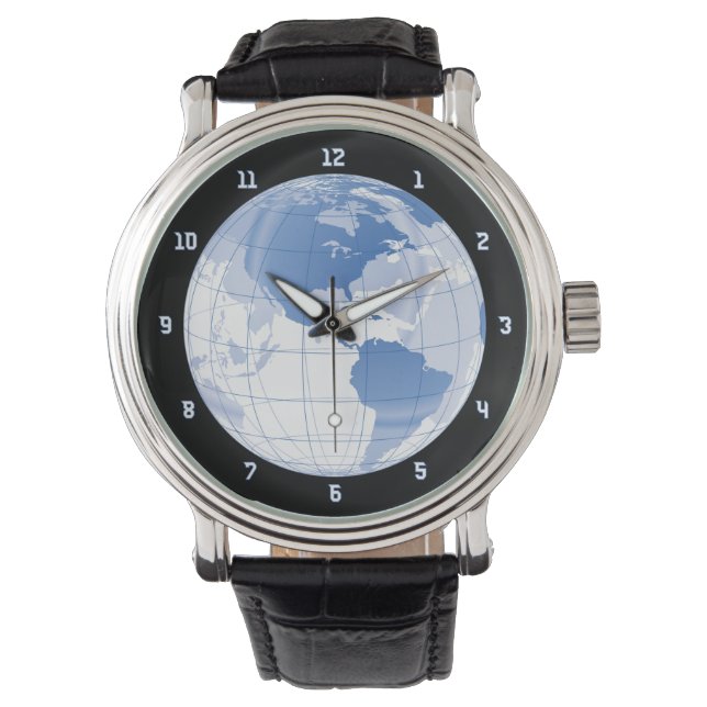 Outer Space Earth Globe Watch (Front)