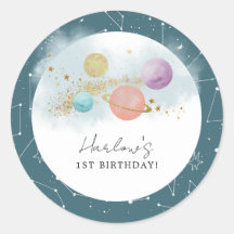 Outer Space First trip around sun Birthday