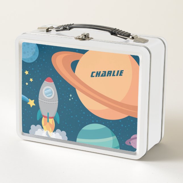 Outer Space Fun Metal Lunch Box (Front)