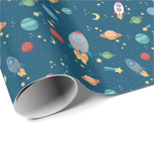 Outer Space Fun Wrapping Paper