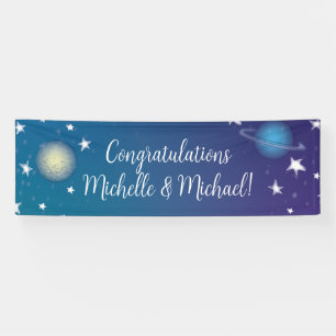 Outer Space Galaxy Baby Shower Banner