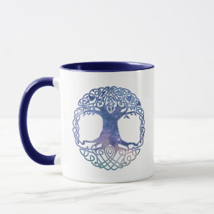 Outer Space Galaxy Celtic Tree of Life Mug