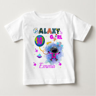 Outer Space Galaxy Girl Birthday Party Baby T-Shirt