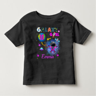 Outer Space Galaxy Girl Birthday Party  Toddler T-Shirt