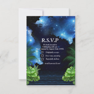 Outer Space Galaxy RSVP Card