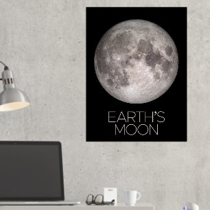 Outer Space, Galaxy, Solar System, Earth's Moon Foil Prints