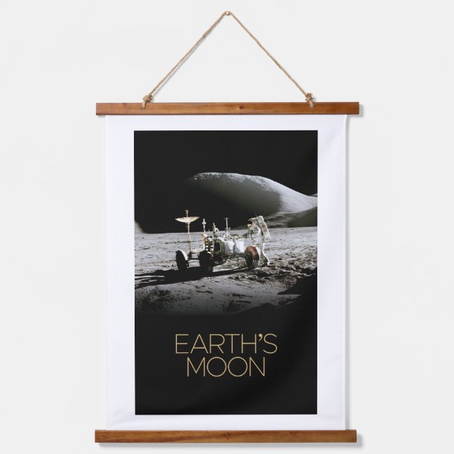 Outer Space, Galaxy, Solar System, Earth's Moon Hanging Tapestry (Front)