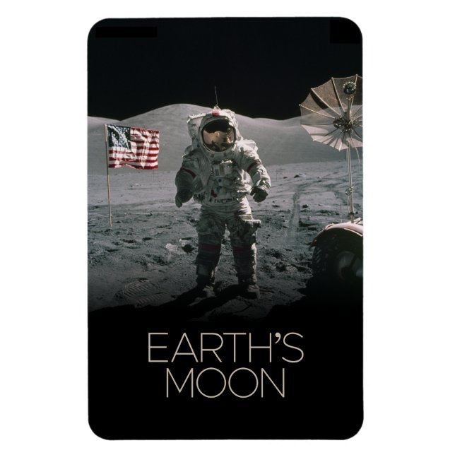 Outer Space, Galaxy, Solar System, Earth's Moon Magnet (Vertical)