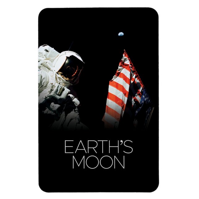 Outer Space, Galaxy, Solar System, Earth's Moon Magnet (Vertical)