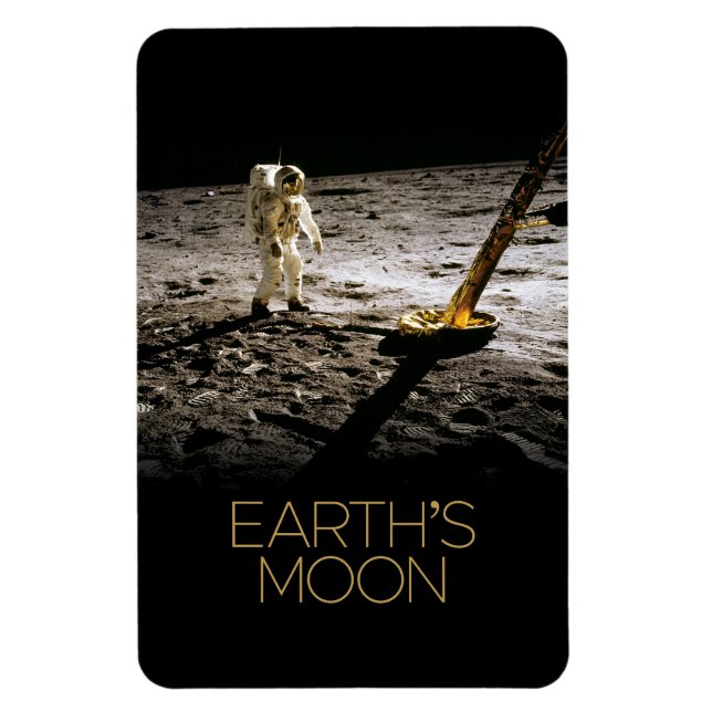 Outer Space, Galaxy, Solar System, Earth's Moon Magnet (Vertical)