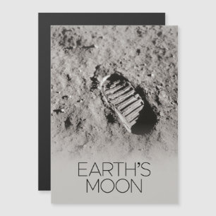 Outer Space, Galaxy, Solar System, Earth's Moon Magnetic Invitation