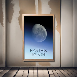 Outer Space, Galaxy, Solar System, Earth's Moon Photo Print