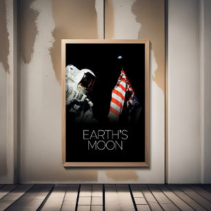 Outer Space, Galaxy, Solar System, Earth's Moon Photo Print