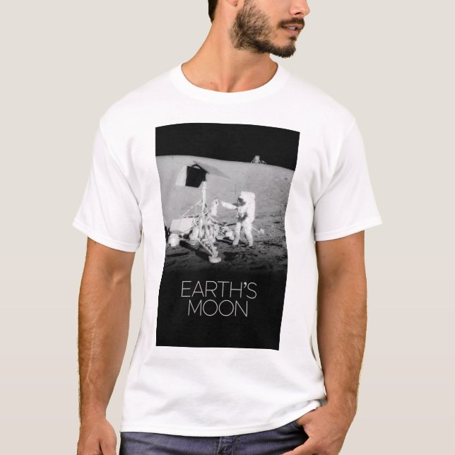 Outer Space, Galaxy, Solar System, Earth's Moon T-Shirt (Front)