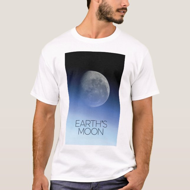 Outer Space, Galaxy, Solar System, Earth's Moon T-Shirt (Front)