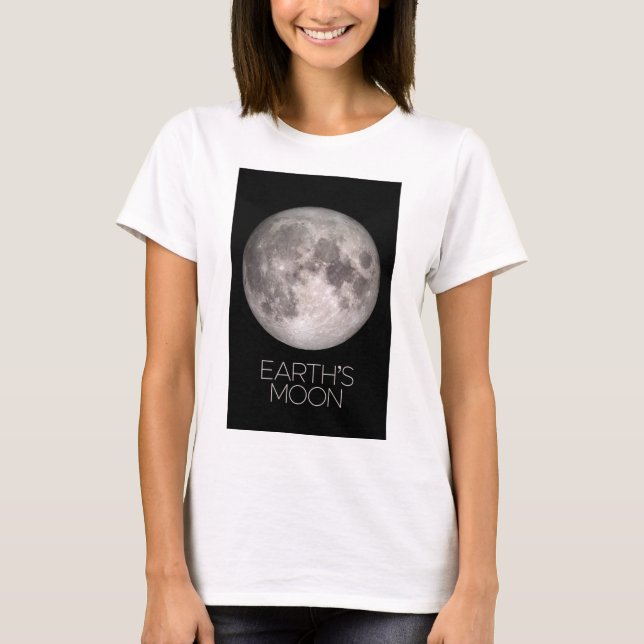 Outer Space, Galaxy, Solar System, Earth's Moon T-Shirt (Front)