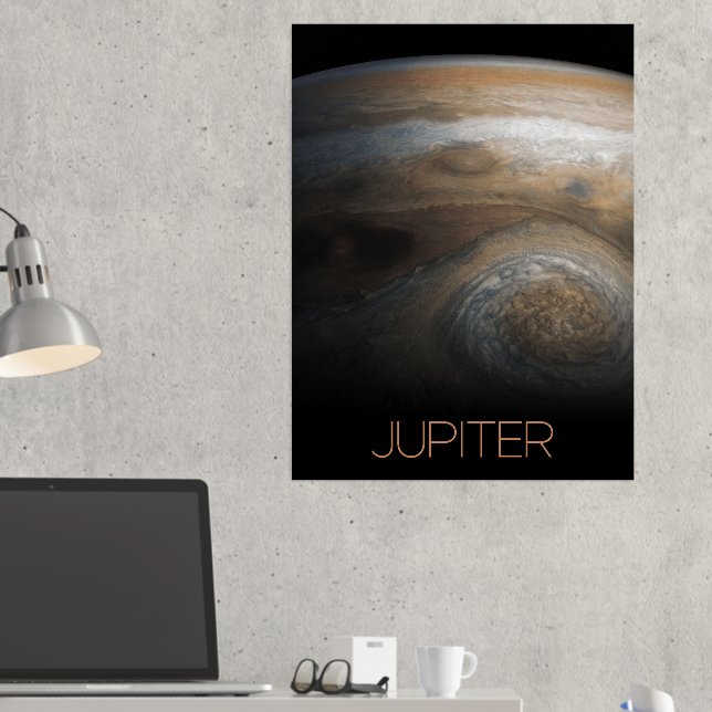 Outer Space, Galaxy, Solar System, Planet Jupiter Foil Prints (In Situ (Desk 2))