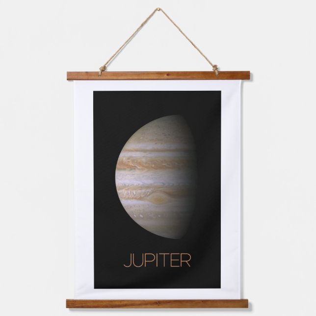 Outer Space, Galaxy, Solar System, Planet Jupiter Hanging Tapestry (Front)