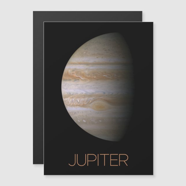 Outer Space, Galaxy, Solar System, Planet Jupiter Magnetic Invitation (Front/Back)
