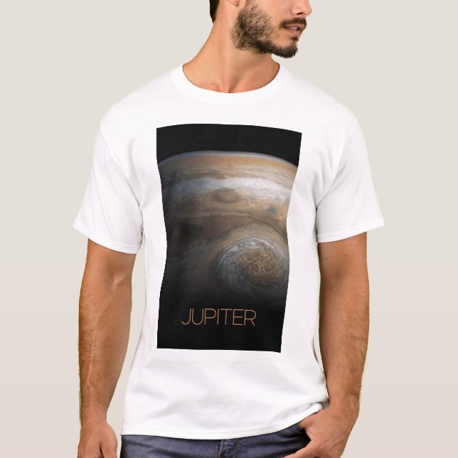 Outer Space, Galaxy, Solar System, Planet Jupiter T-Shirt (Front)