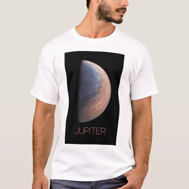 Outer Space, Galaxy, Solar System, Planet Jupiter T-Shirt (Front)