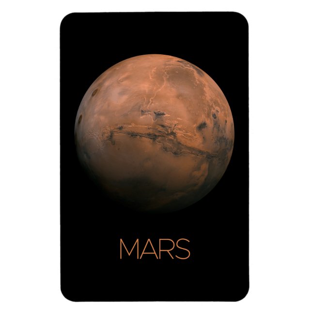 Outer Space, Galaxy, Solar System, Planet Mars Magnet (Vertical)