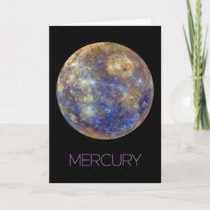 Outer Space, Galaxy, Solar System, Planet Mercury Card