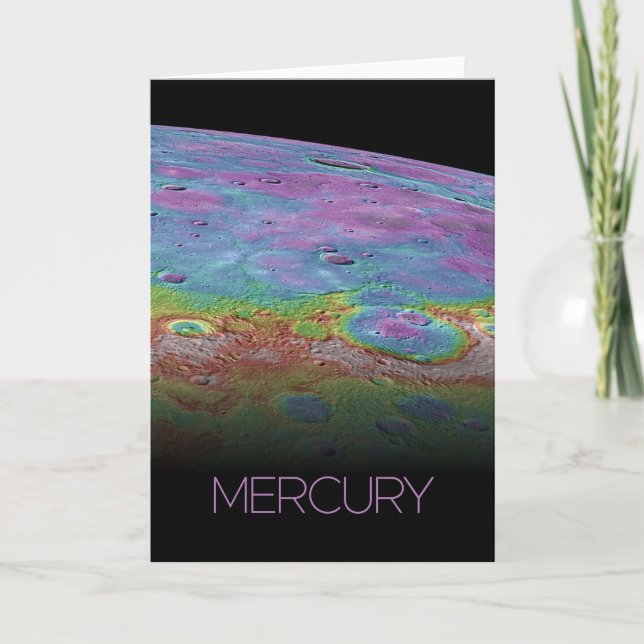 Outer Space, Galaxy, Solar System, Planet Mercury Card (Front)