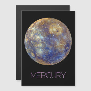 Outer Space, Galaxy, Solar System, Planet Mercury Magnetic Invitation